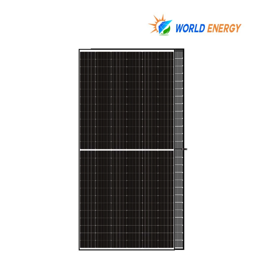 Tấm pin NLMT WORLD ENERGRY 630WP viền đen